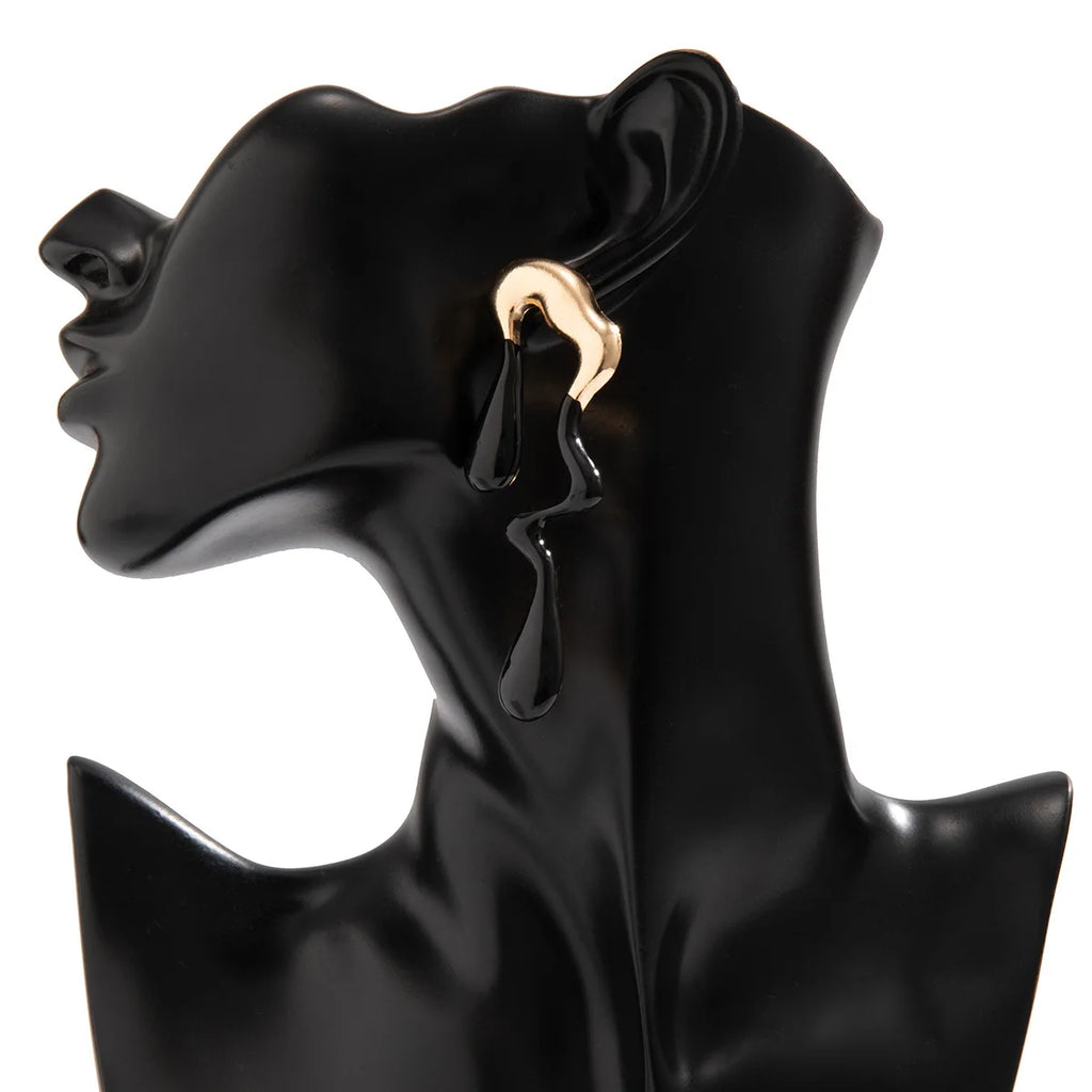 עגילי גאומטריה זהב